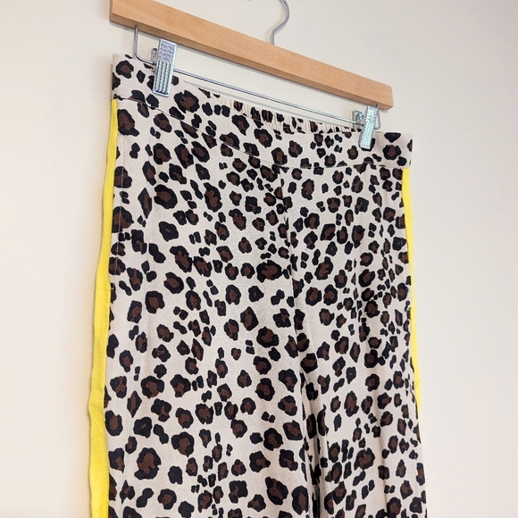 Anthropologie X Dolan Chartreuse and Leopard Pants - Picture 3 of 4